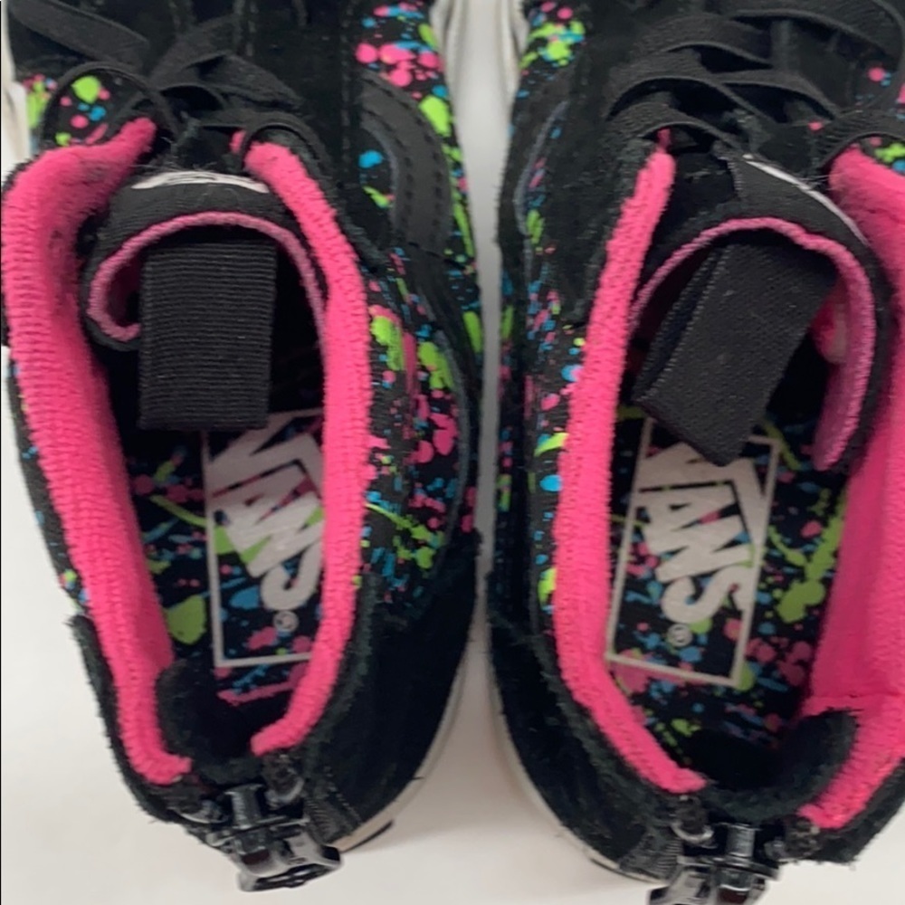Vans 10 Toddler high-top sneakers black splashed - Picture 6 of 10